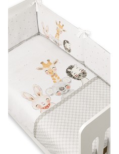 Set 2 Pcs Desenfundable F. Nordica Mod Animals Acuarela Gris