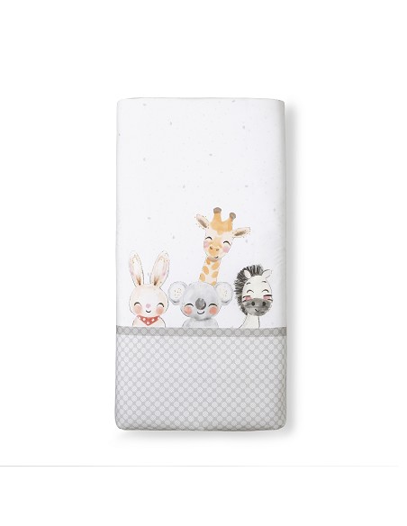 Set 2 Pcs Desenfundable F. Nordica Mod Animals Acuarela Gris