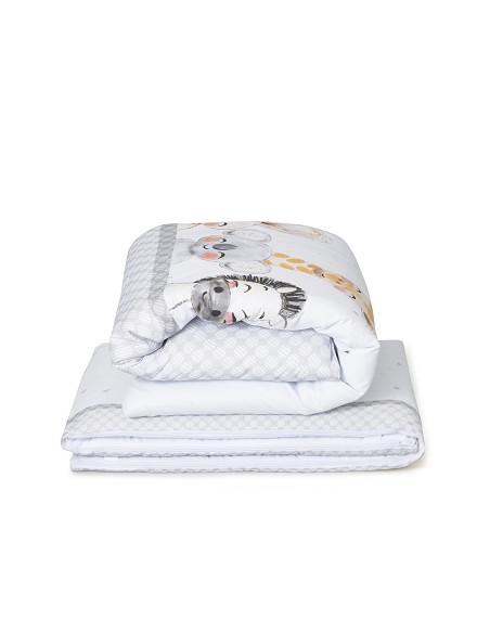 Set 2 Pcs Desenfundable F. Nordica Mod Animals Acuarela Gris