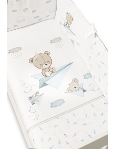 Set 2 Pcs Desenfundable F. Nordica Mod Paper Plain Azul