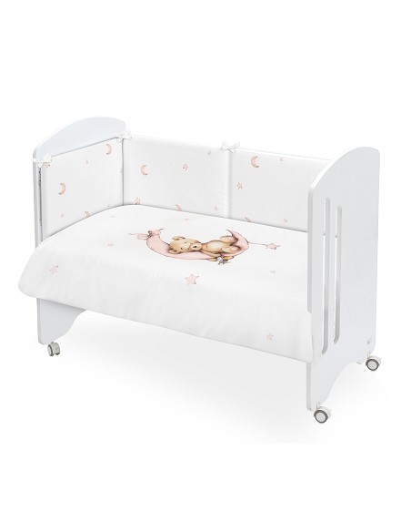 Set 2 Pcs Desenfundable F. Nordica Mod. Oso Luna Estrellas Rosa