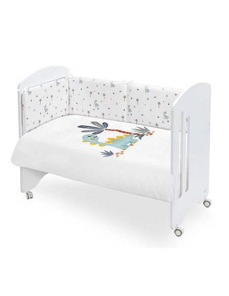 Set 2 Pcs Desenfundable F. Nordica Mod. Dinosaurio Palmera Blanco