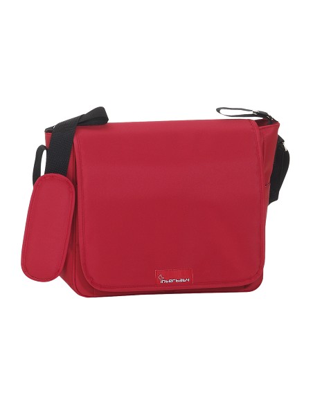 Bolso Liso con Cambiador 32X14X31 Granate-Rojo