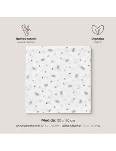 Muselina 1. 20 x 1. 2  Mod Koala Rosa 2