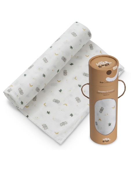 Muselina 1. 20 x 1. 20  Mod Koala Boy Gris