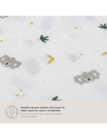 Muselina 1. 20 x 1. 20  Mod Koala Boy Gris