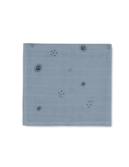 Muselina 1. 20 x 1. 20  Mod Duendesdelpolvo Azul