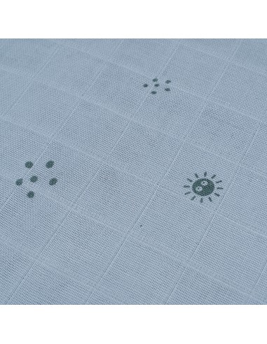 Muselina 1. 20 x 1. 20  Mod Duendesdelpolvo Azul