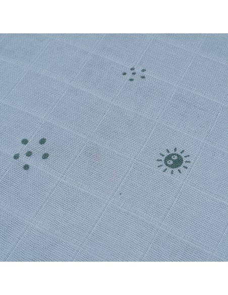 Muselina 1. 20 x 1. 20  Mod Duendesdelpolvo Azul