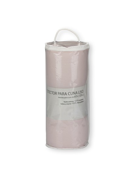 Protector Cuna No Desenfundable  Liso Rosa