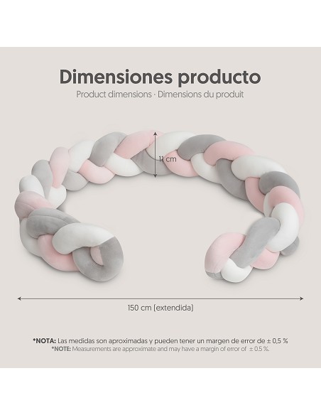 Chichonera Cuerda Trenzada Rosa