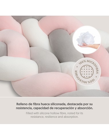 Chichonera Cuerda Trenzada Rosa