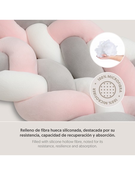 Chichonera Cuerda Trenzada Rosa