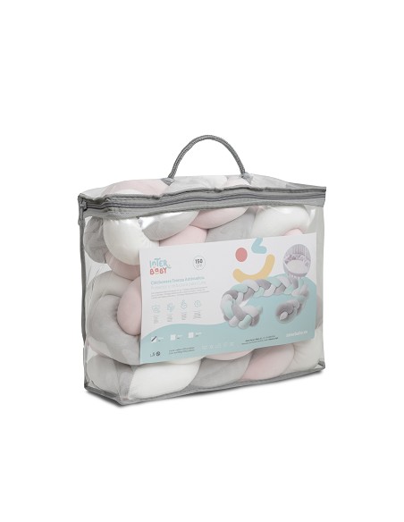 Chichonera Cuerda Trenzada Rosa