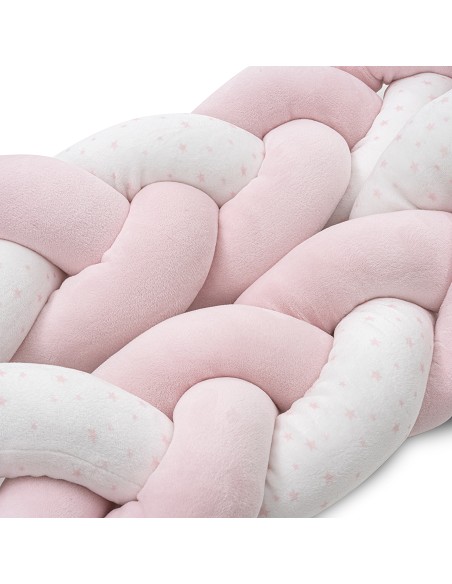 Chichonera Cuerda Trenzada  Modelo  Universo Bco/Rosa