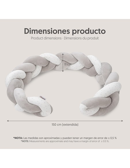 Chichonera Cuerda Trenzada  Modelo  Universo Bco/Gris