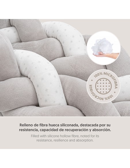 Chichonera Cuerda Trenzada  Modelo  Universo Bco/Gris