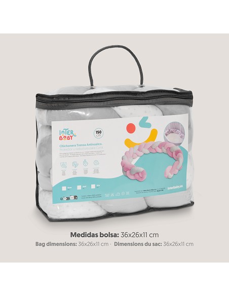 Chichonera Cuerda Trenzada  Modelo  Universo Bco/Gris