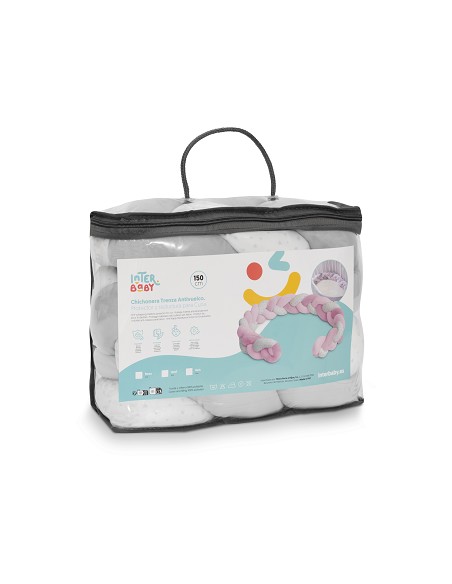 Chichonera Cuerda Trenzada  Modelo  Universo Bco/Gris