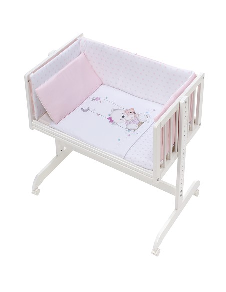 Minicuna Colecho +Coord Oso Columpio Rosa