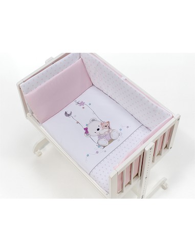 Minicuna Colecho +Coord Oso Columpio Rosa