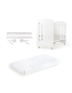 Cuna Lovely Premium Blanca+Colchon+Kit Colecho