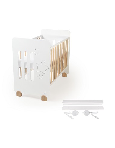 Cuna Modelo Star Nature+Colchon+Kit Colecho