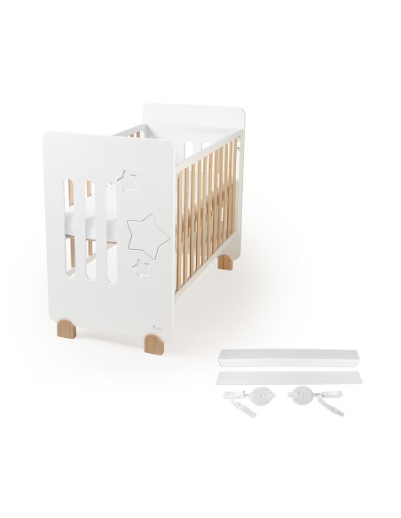 Cuna Modelo Star Nature+Colchon+Kit Colecho