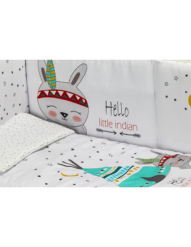 Cuna Lovely Premium+Coord 3 Pcs Tipi Oso Blanco