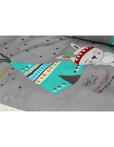 Cuna Lovely Premium+Coord 3 Pcs Tipi Oso Gris