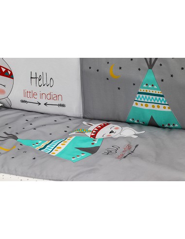 Cuna Lovely Premium+Coord 3 Pcs Tipi Oso Gris