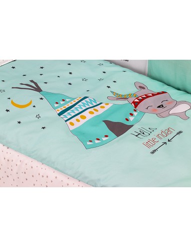 Cuna Lovely Premium+Coord 3 Pcs Tipi Oso Menta