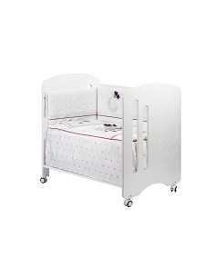 Cuna Lovely Premium+Coord 3 Pcs Oso Amoroso Rosa