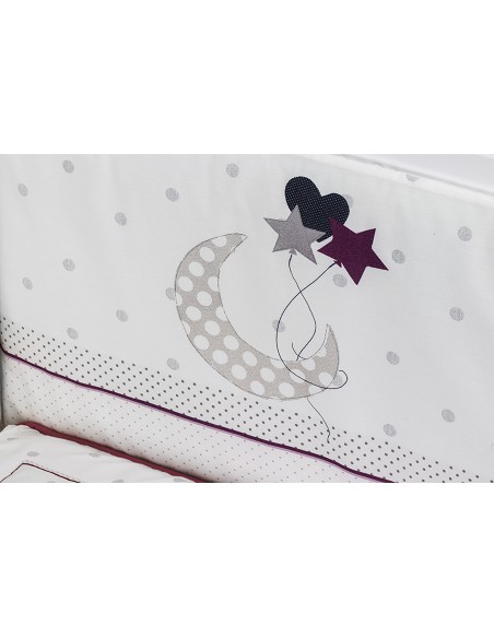 Cuna Lovely Premium+Coord 3 Pcs Oso Amoroso Rosa