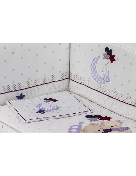 Cuna Lovely Premium+Coord 3 Pcs Oso Amoroso Beig