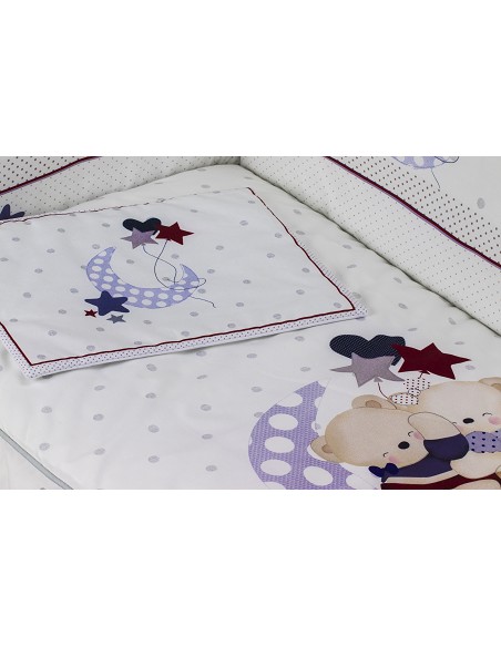 Cuna Lovely Premium+Coord 3 Pcs Oso Amoroso Beig