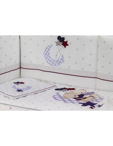 Cuna Lovely Premium+Coord 3 Pcs Oso Amoroso Beig