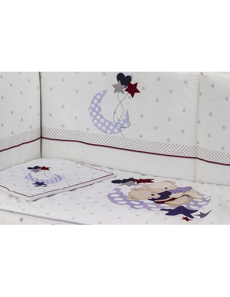 Cuna Lovely Premium+Coord 3 Pcs Oso Amoroso Beig