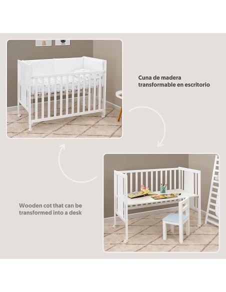 Cuna Transformable Escritorio Bear Basic By Interbaby