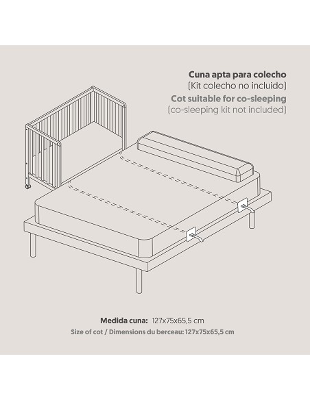 Cuna Transformable Escritorio Bear Basic By Interbaby