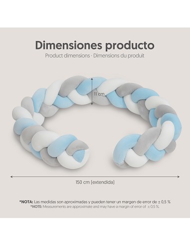 Chichonera Cuerda Trenzada Azul