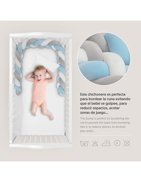 Chichonera Cuerda Trenzada Azul