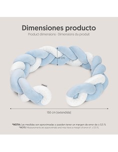 Chichonera Cuerda Trenzada  Modelo  Universo Bco/Azul 2