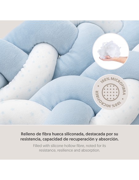 Chichonera Cuerda Trenzada  Modelo  Universo Bco/Azul