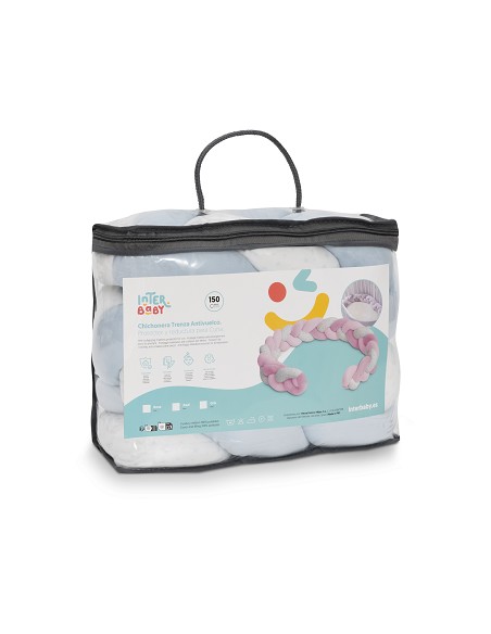 Chichonera Cuerda Trenzada  Modelo  Universo Bco/Azul