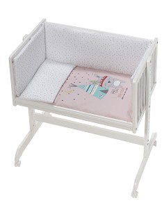Minicuna Colecho Mod Tipi Oso Rosa