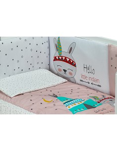 Cuna Lovely Premium+Coord 3 Pcs Tipi Oso Rosa 2