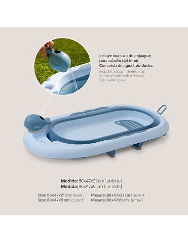 Bañera Plegable Azul