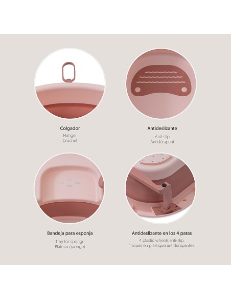 Bañera Plegable Rosa