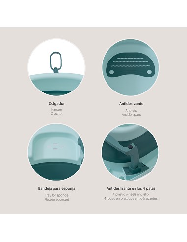 Bañera Plegable Verde